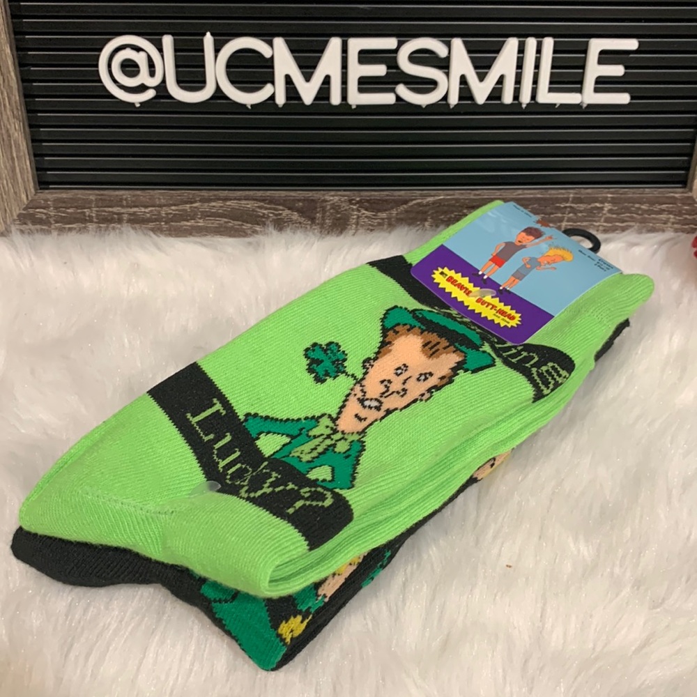 🍀 MTV’s Beavis & Butthead Feeling Lucky Socks 🍀